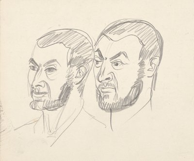 Zwei Porträtstudien von Walter Barwig