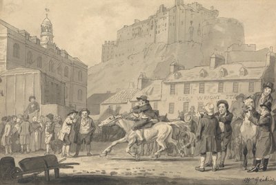 Edinburgh Castle und Pferdemarkt von Walter Geikie