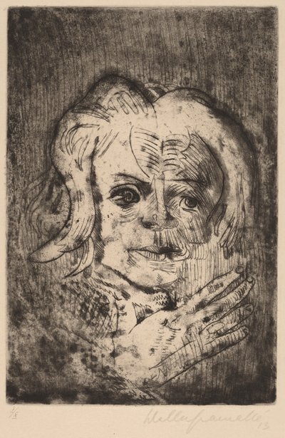 Mädchen mit Hand von Walter Gramatte