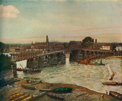 Alte Battersea-Brücke, 1874-1933 von Walter Greaves