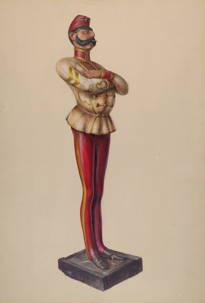 Zigarrenladen-Figur, ca. 1937 von Walter Hochstrasser