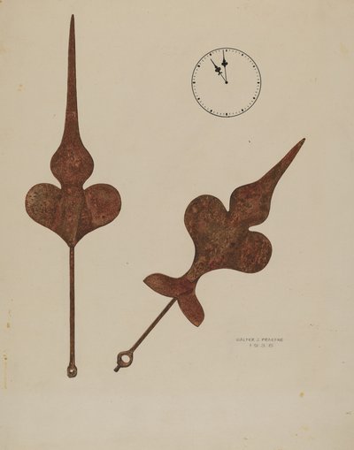 Kirchturmuhrzeiger, 1938 von Walter Praefke