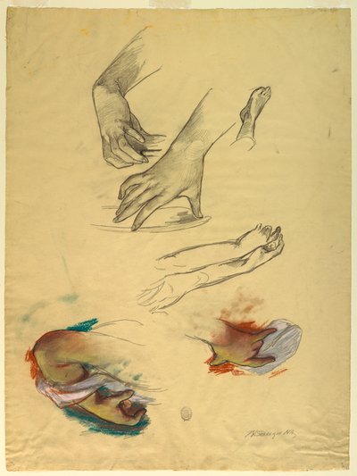 Studie von Händen von Walter Shirlaw