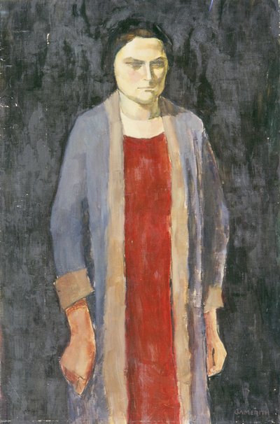 Dame mit blauem Mantel von Walther Gamerith