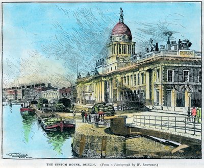 Das Zollhaus, Dublin, Irland, um 1890 von Warwick Goble