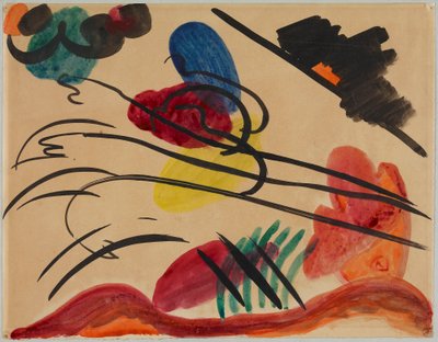 Mit drei Reitern von Wassily Kandinsky