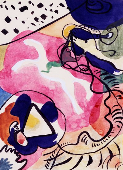 Studie für Blauer Ritter von Wassily Kandinsky