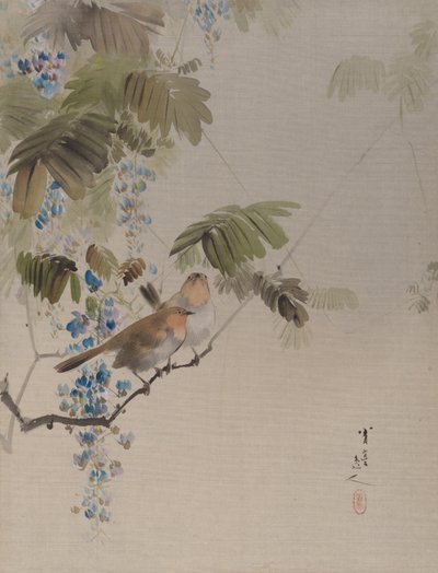 Vögel und Blumen (ca. 1887) von Watanabe Seitei