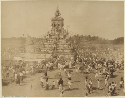 Ein Phoogyee-byan, Einäscherung eines Priesters von Watts and Skeen