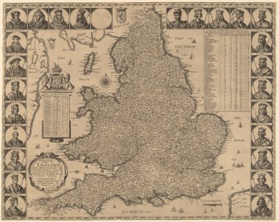 Eine neue und genaue Karte von England von Wenceslaus Hollar