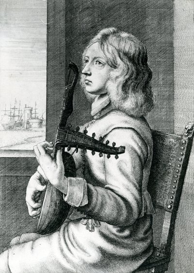 Barocker Lautenspieler von Wenceslaus Hollar