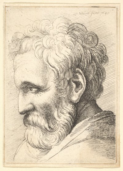 Bärtiger alter Mann, 1645 von Wenceslaus Hollar