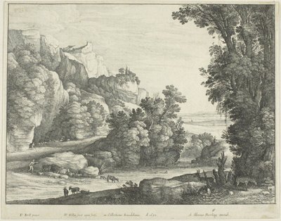 Trinkende Rinder von Wenceslaus Hollar