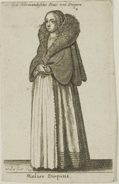 Dieppe Frau von Wenceslaus Hollar