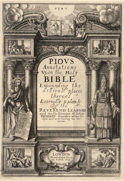 Diodati. Fromme Anmerkungen (Zustand 1) von Wenceslaus Hollar