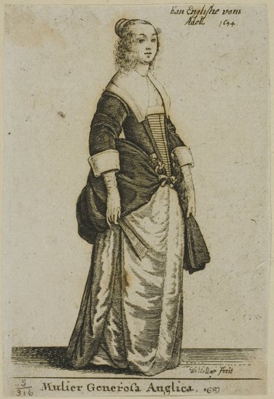 Englische Dame von Wenceslaus Hollar