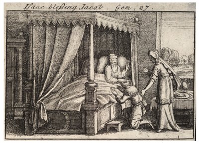 Isaak segnet Jakob (Zustand 2) von Wenceslaus Hollar