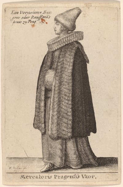 Mercatoris Pragensis Vxor von Wenceslaus Hollar