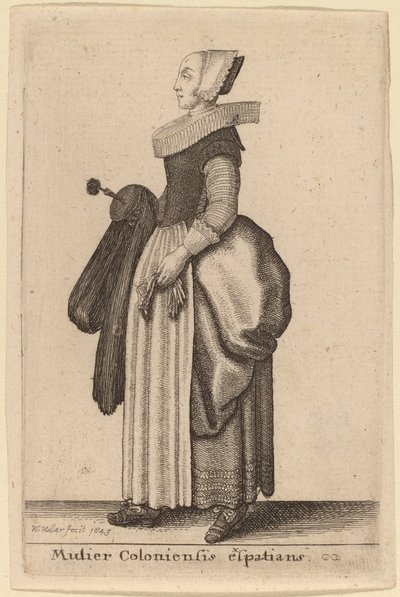 Mulier Coloniensis Exspatians von Wenceslaus Hollar