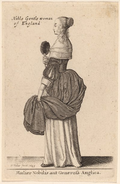 Adlige oder vornehme englische Frau von Wenceslaus Hollar