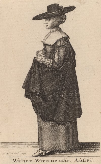 Mulier Wiennensis Austri, 1643 von Wenceslaus Hollar