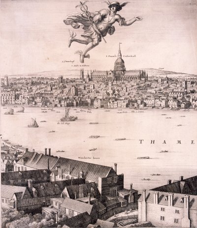 Panoramablick auf London, ca. 1670 von Wenceslaus Hollar