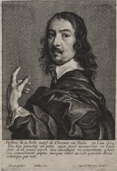 Porträt von Stefano della Bella von Wenceslaus Hollar