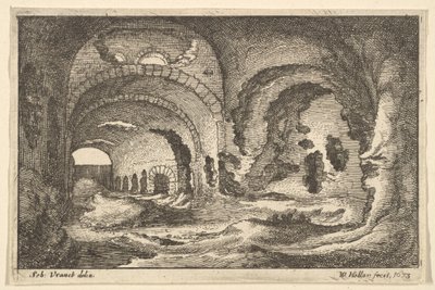 Römische Überreste in Tivoli, 1673 von Wenceslaus Hollar