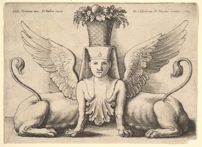 Sphinx mit zwei Körpern, 1652 von Wenceslaus Hollar
