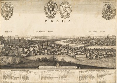 Großes Prospekt von Prag von Wenceslaus Hollar
