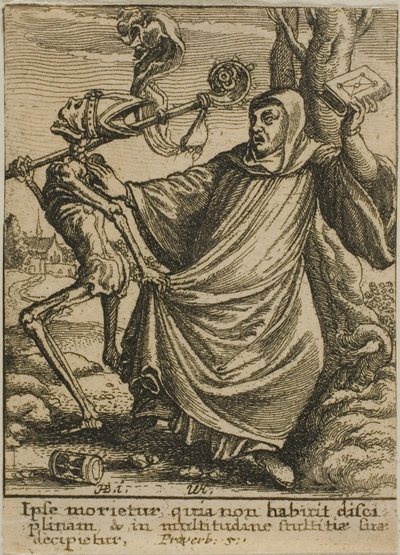 Der Abt und der Tod von Wenceslaus Hollar