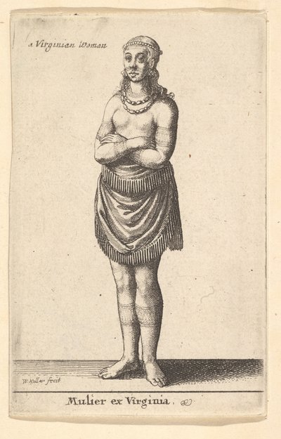 Frau aus Virginia, ca. 1643 von Wenceslaus Hollar