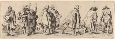 Acht Bettler von Wenceslaus Hollar after Jacques Callot