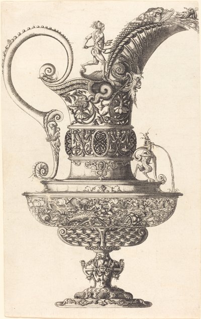Krug mit Neptun von Wenzel Jamnitzer I