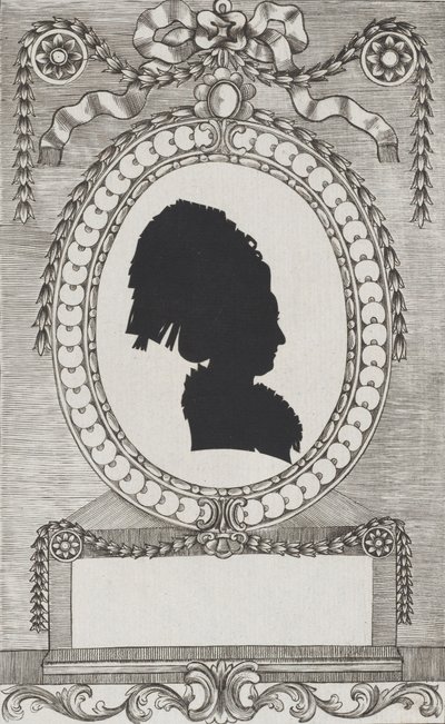 Silhouette von Gräfin Enzenberg, Stiftsfräulein von Wilhelm Ackermann