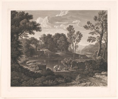 Arkadische Landschaft mit Grabdenkmälern von Wilhelm Friedrich Gmelin