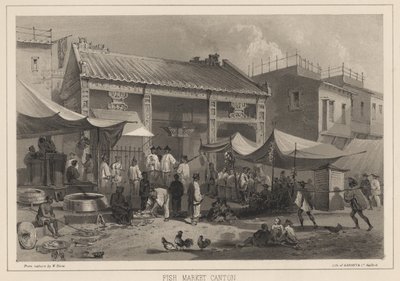 Fischmarkt Kanton, 1855 von Wilhelm Joseph Heine