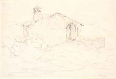 Berglandschaft mit einer Hütte von Wilhelm Marstrand