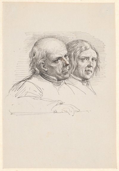 Porträtstudie von zwei schwedischen Bauern von Wilhelm Marstrand