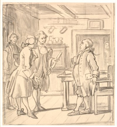 Besuch der Stadträte. (Der politische Kesselflicker) von Wilhelm Marstrand