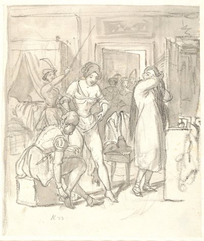 Die Schwestern kleiden sich für den Karneval von Wilhelm Marstrand