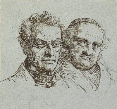 Zwei Männerköpfe von Wilhelm Marstrand