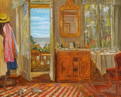 Interieur am Starnberger See von Wilhelm Trübner