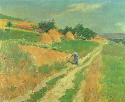 Wilde Blumen pflücken von Willard Leroy Metcalf