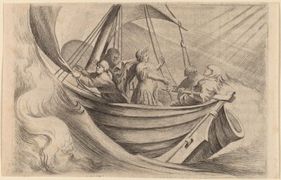 Cäsar überquert stürmische Meere von Willem Basse
