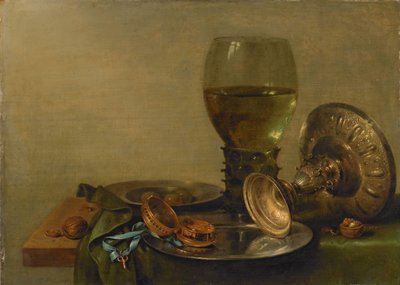 Stillleben mit einer silbernen Tazza von Willem Claesz. Heda