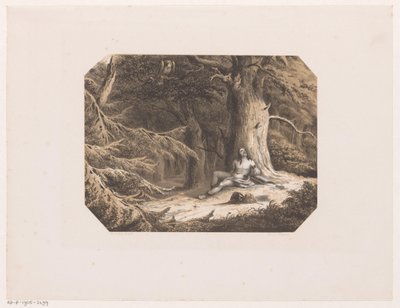 Halbnackter Mann im Wald von Willem Jacob Hofdijk