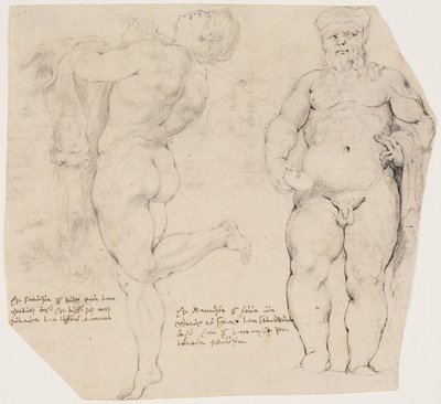 Tanzender Satyr und stehender Silen von Willem Panneels