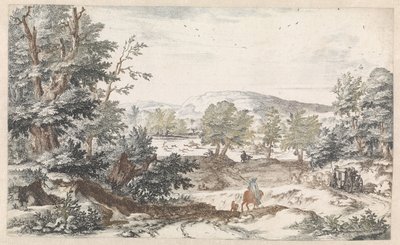 Waldlandschaft mit einem Weg von Willem Swidde
