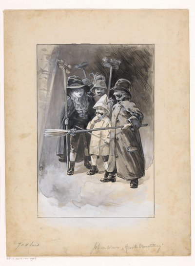 Fünf verkleidete Kinder von Ludwig Willem Reymert Wenckebach